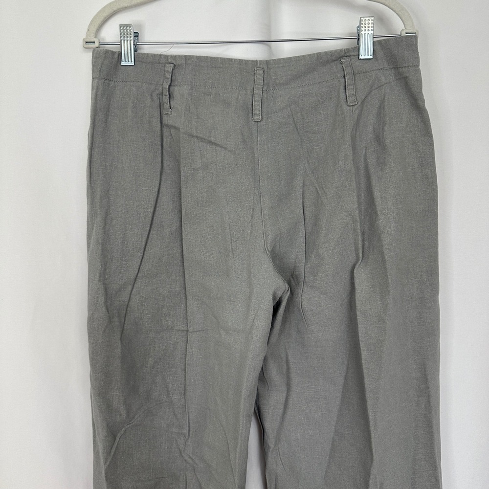 Pendleton Linen Blend Wide Leg Pants Trousers Gray Career Casual Women's Size 10 - Picture 7 of 15
